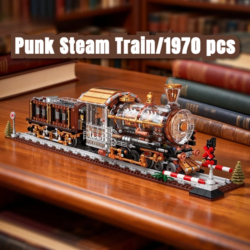 Steampunk Mechanical Train Building Blocks Set Retro Steam Locomotive Model DIY Assembly Collectible Bricks Toys for Adults Gift
Steampunk Mechanical Train Building Blocks Set Retro Steam Locomotive Model DIY Assembly Collectible Bricks Toys for Adults Gift