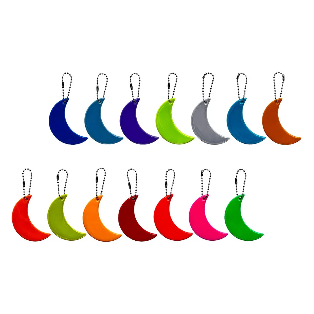 14pcs Reflective Keychain Pendant Accessories Student PVC Labels Cycling Jogging Night Running Moon Shaped Hanging
14pcs Reflective Keychain Pendant Accessories Student PVC Labels Cycling Jogging Night Running Moon Shaped Hanging