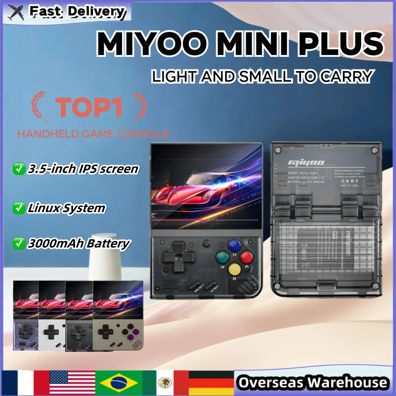MIYOO Mini Plus Portable Handheld Game Console 3.5-inch IPS HD Screen Player Linux System Classic Game Console Children's Gift
MIYOO Mini Plus Portable Handheld Game Console 3.5-inch IPS HD Screen Player Linux System Classic Game Console Children's Gift