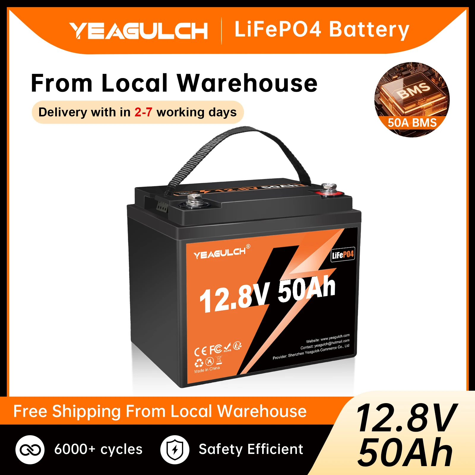 Yeagulch 12,8 В 50 Ач LiFePO4 литиевая батарея встроенная 50 А BMS 640 Втч выходная мощность для троллингового двигателя домашняя резервная энергия RV Solar
Yeagulch 12,8 В 50 Ач LiFePO4 литиевая батарея встроенная 50 А BMS 640 Втч выходная мощность для троллингового двигателя домашняя резервная энергия RV Solar