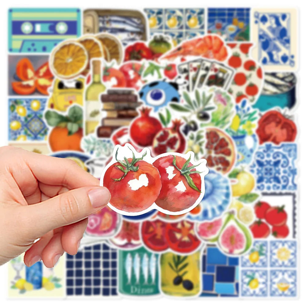 50-100Pcs Mediterranean Tomato Aesthetic Stickers Waterproof Vinyl PVC Self-Adhesive Decorative Decals for Journal Laptop
50-100Pcs Mediterranean Tomato Aesthetic Stickers Waterproof Vinyl PVC Self-Adhesive Decorative Decals for Journal Laptop
