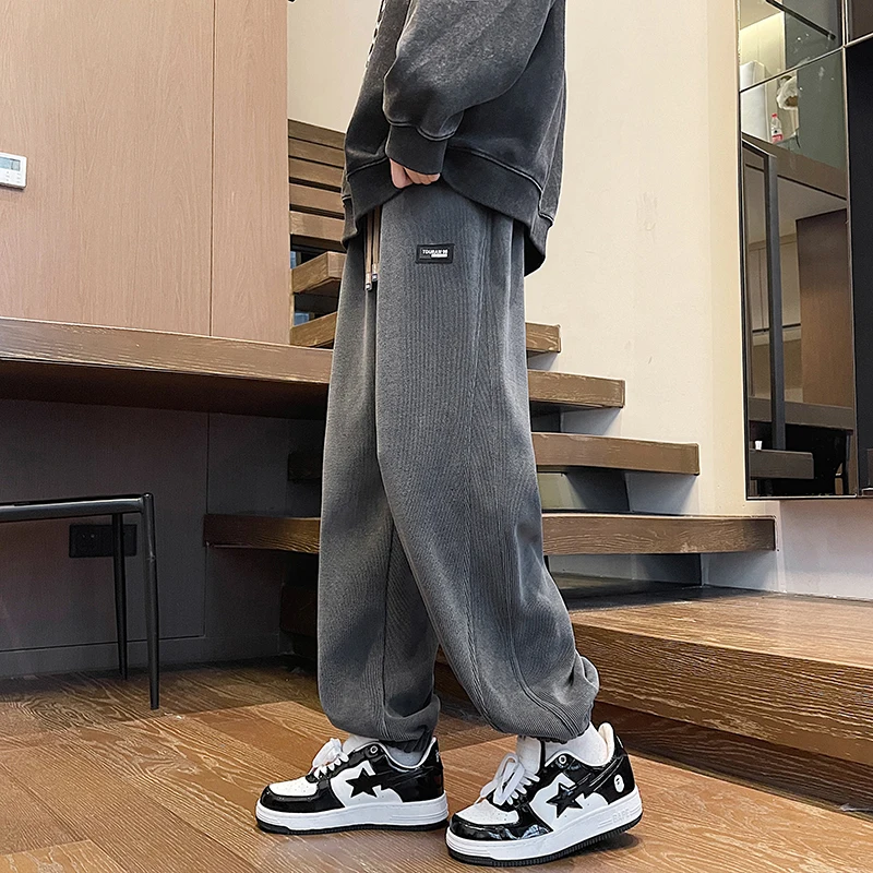 Thiened Corduroy Men's Pants Spring Autumn Loose Fit Spor Sweatpants Winter Warm Trousers Youth Faion Brand
Thiened Corduroy Men's Pants Spring Autumn Loose Fit Spor Sweatpants Winter Warm Trousers Youth Faion Brand