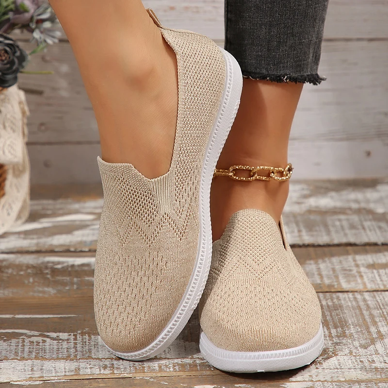 Lightweight Soft Sole Walking Shoes for Women Summer Breathable Mesh Knit Flats Sneakers Woman Comfortable Slip On Casual Shoes
Lightweight Soft Sole Walking Shoes for Women Summer Breathable Mesh Knit Flats Sneakers Woman Comfortable Slip On Casual Shoes