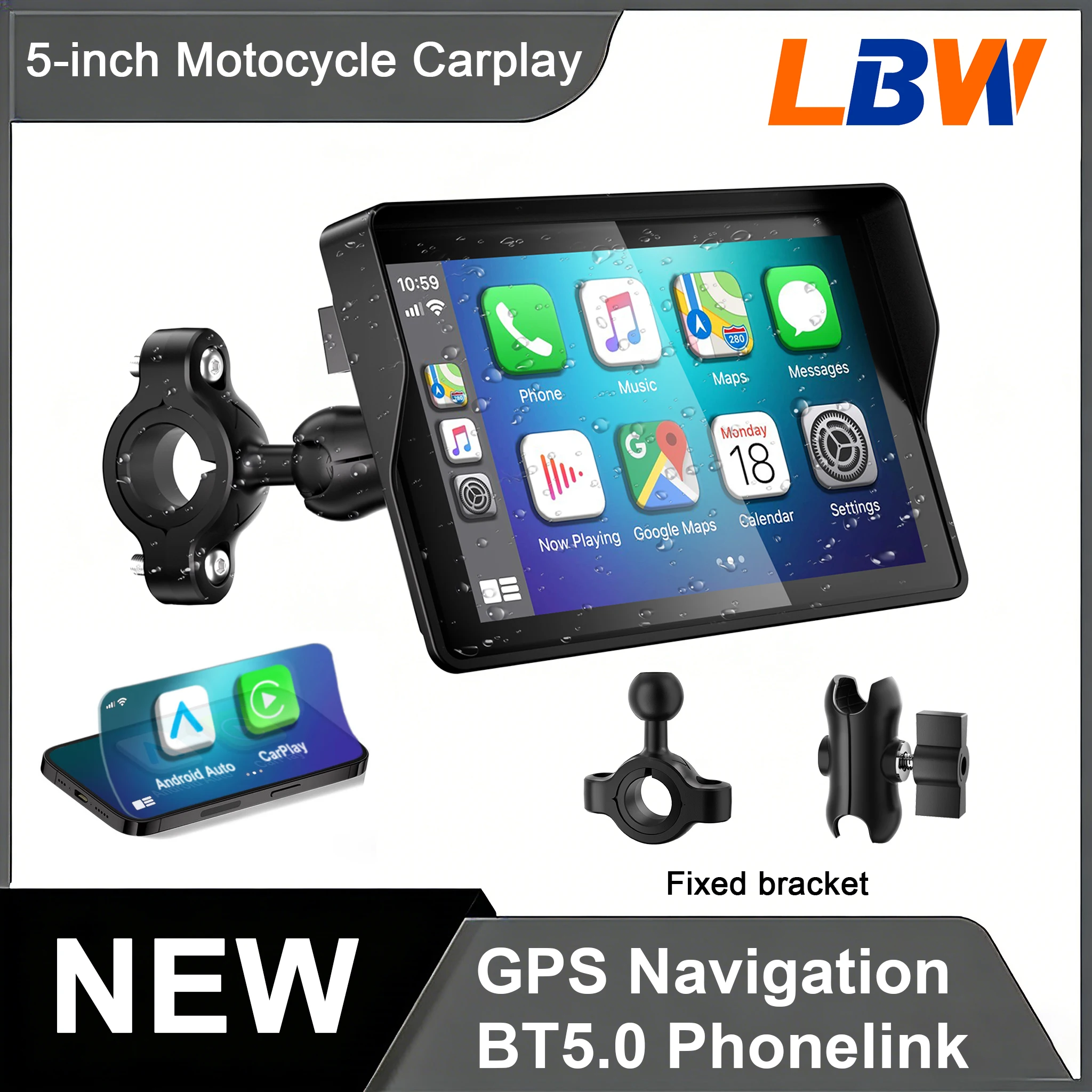 5 inch Wireless Motorcycle CarPlay Android Auto Compatible with All Models Portable GPS Navigation Dashboard Fit For ZX Moto
5 inch Wireless Motorcycle CarPlay Android Auto Compatible with All Models Portable GPS Navigation Dashboard Fit For ZX Moto