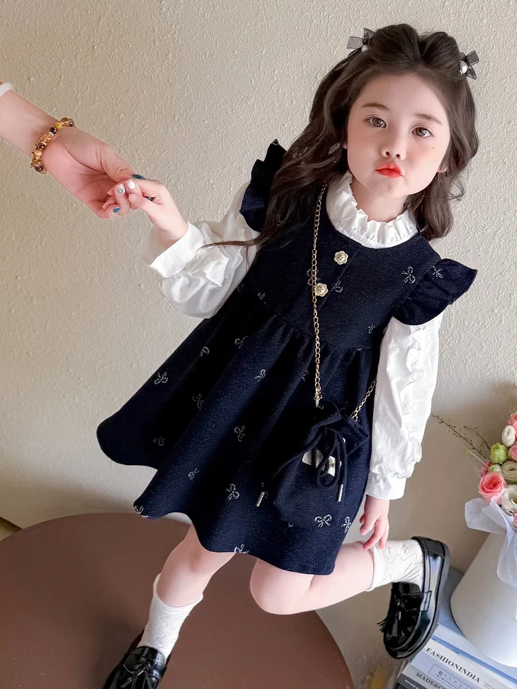 Faionable Girls' Spring Autumn Denim Dr Set Cute Princ Skirt Outfit Two Piece Ensemble for Little Girls
Faionable Girls' Spring Autumn Denim Dr Set Cute Princ Skirt Outfit Two Piece Ensemble for Little Girls