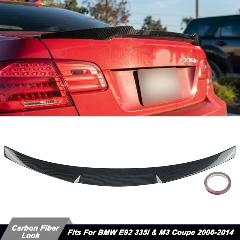 Carbon Look Rear Trunk Wing Spoiler for BMW 3 Series E92 Coupe 328i 335i/M3 E92 2007-2013 M4 Style Rear Bumper Roof Spoiler Lip
Carbon Look Rear Trunk Wing Spoiler for BMW 3 Series E92 Coupe 328i 335i/M3 E92 2007-2013 M4 Style Rear Bumper Roof Spoiler Lip