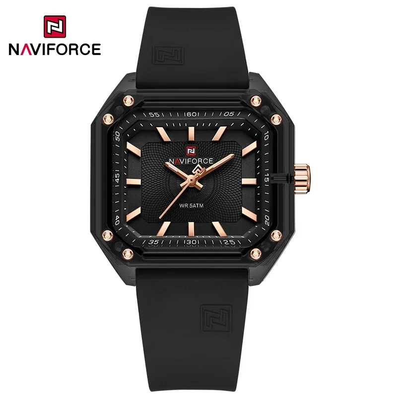 Top Luxury NAVIFORCE Ladies Wristwatch Quartz Sports Casual Watches for Women 5ATM Water Resistant Silica Band Female Gift Clock
Top Luxury NAVIFORCE Ladies Wristwatch Quartz Sports Casual Watches for Women 5ATM Water Resistant Silica Band Female Gift Clock