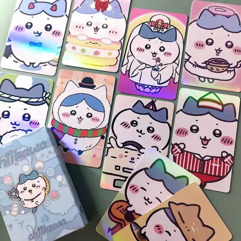 50pcs Chiikawa ハチワレ Laser Small Cards, Cute Hachiware Peripheral ちいかわ Photo LOMO Cards Decorative Gifts Collection Decoration
50pcs Chiikawa ハチワレ Laser Small Cards, Cute Hachiware Peripheral ちいかわ Photo LOMO Cards Decorative Gifts Collection Decoration