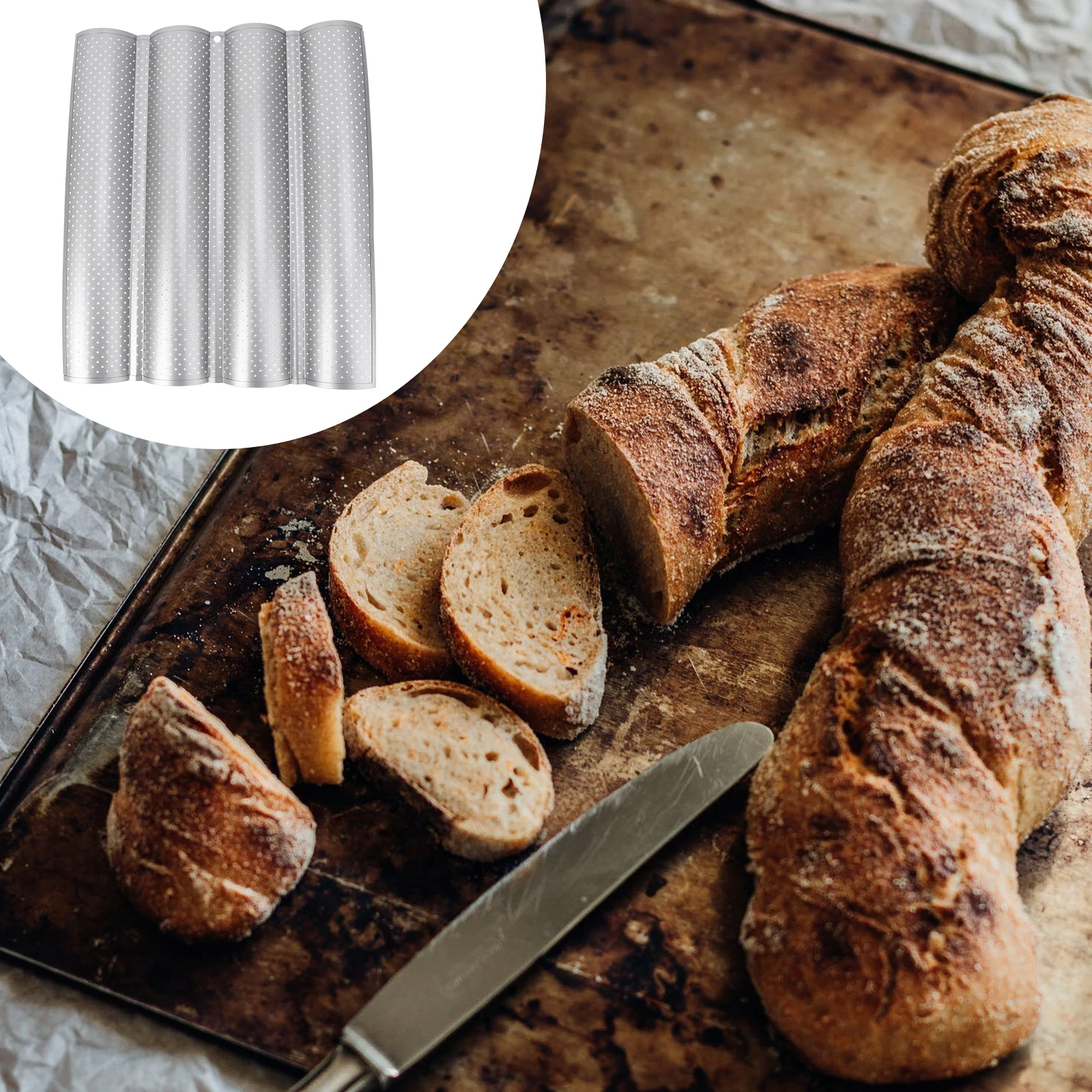 Wave Stick Baking Tray Mold for Bread Pans Baguette Tool French Loaf Pan Durability Easy Clean Practical Design Home Baking Shop
Wave Stick Baking Tray Mold for Bread Pans Baguette Tool French Loaf Pan Durability Easy Clean Practical Design Home Baking Shop