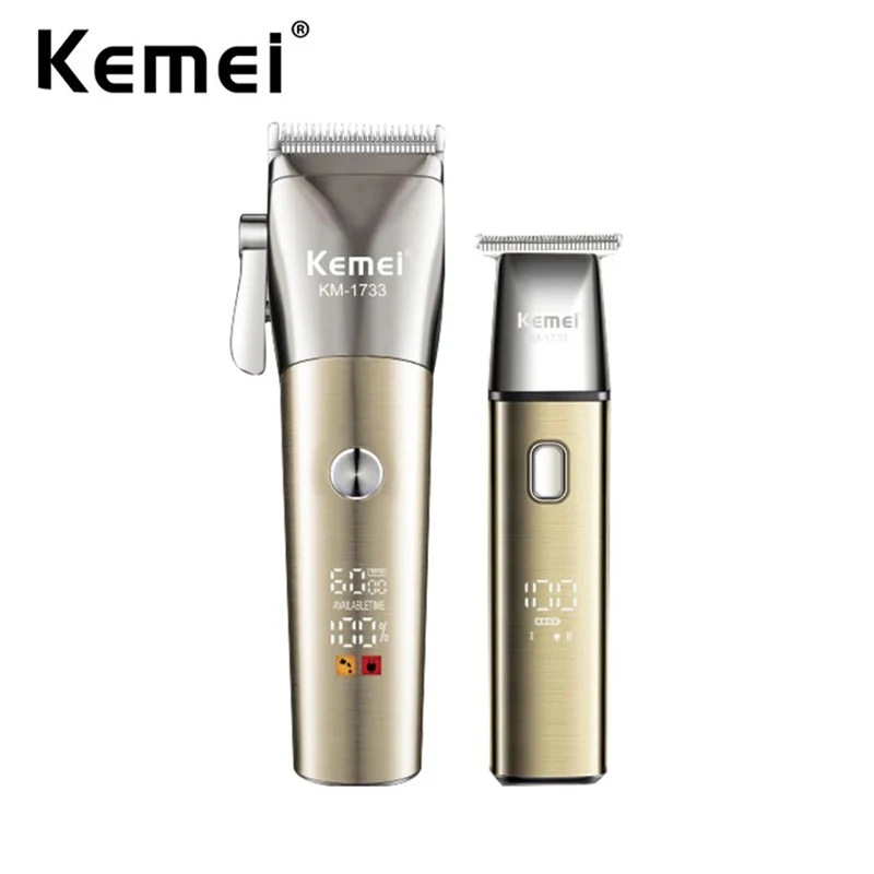 Kemei Electric Washable Hair Clipper and Trimmer Kit for Barber LED Display Men Professional Cordless Waterproof Cutting Machine
Kemei Electric Washable Hair Clipper and Trimmer Kit for Barber LED Display Men Professional Cordless Waterproof Cutting Machine