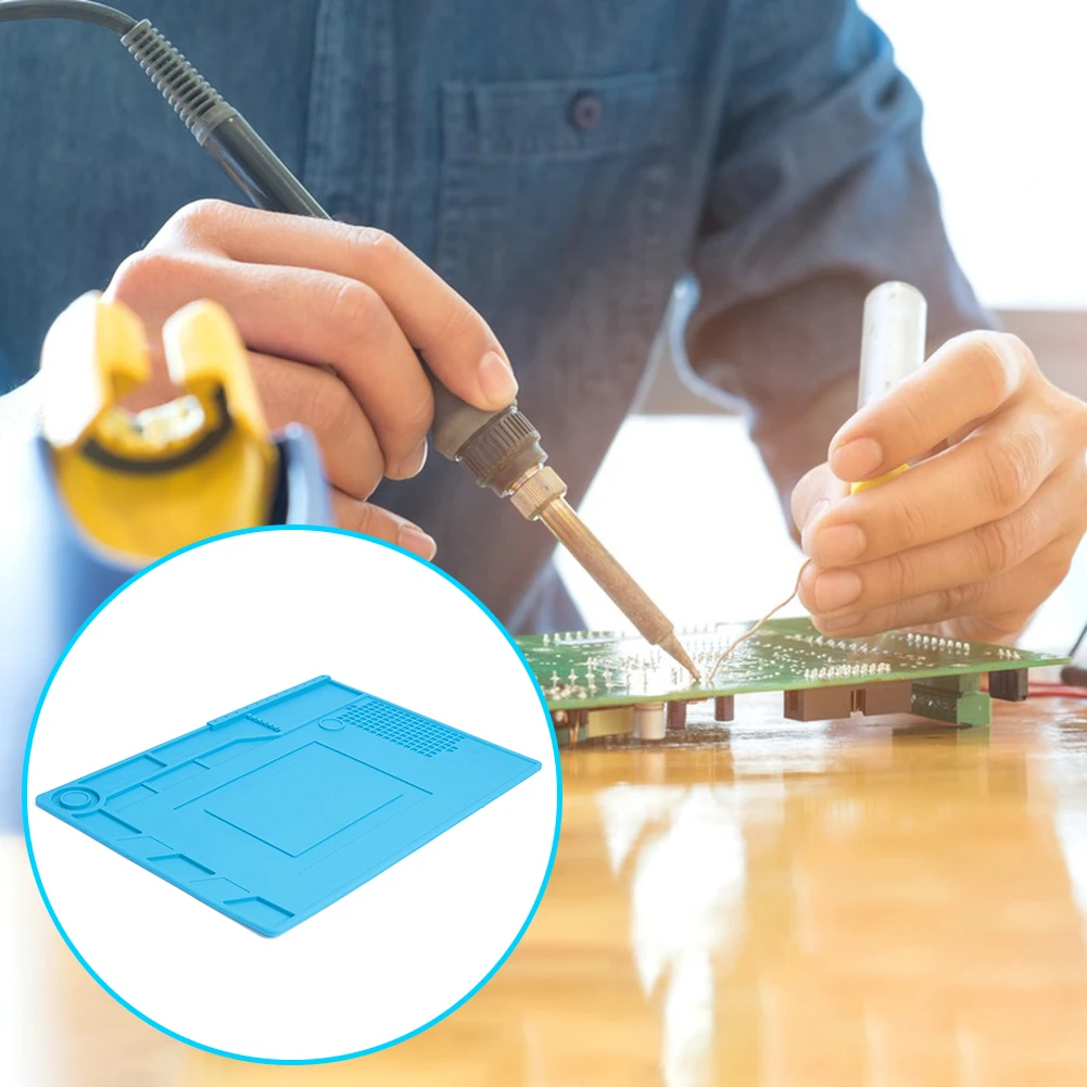 Heat Resistant Silicone Soldering Mat Insulation Repair Pad Magnetic for Electronics and Heat Gun Use
Heat Resistant Silicone Soldering Mat Insulation Repair Pad Magnetic for Electronics and Heat Gun Use