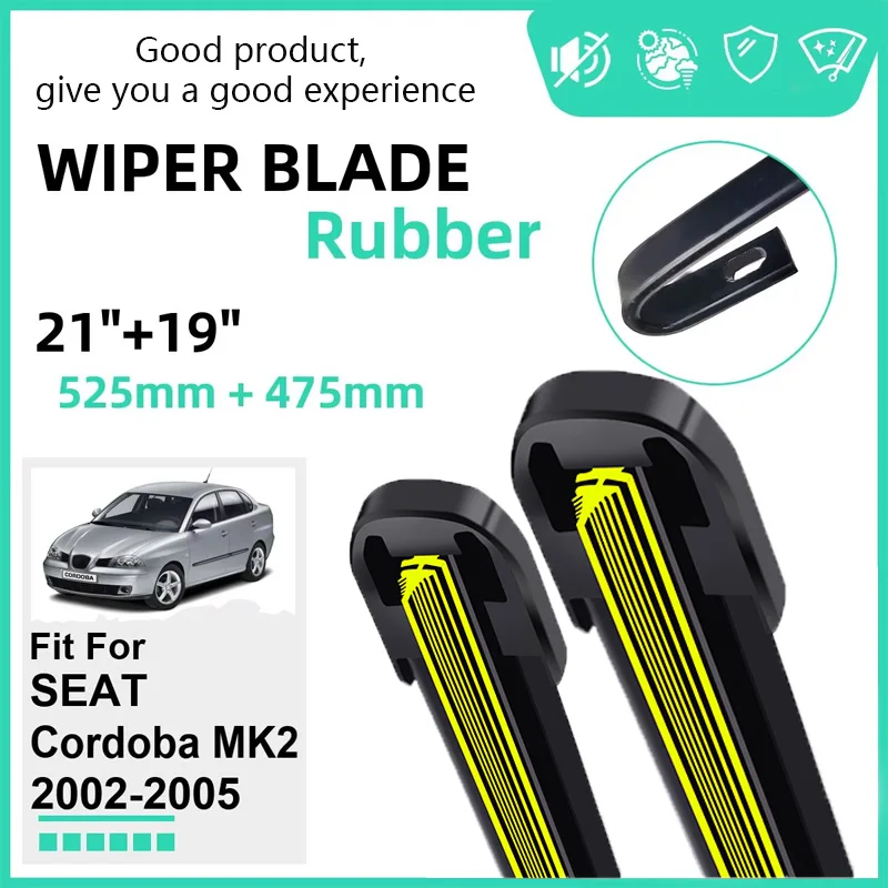 Rubber Car Wiper Blades for SEAT Cordoba MK2 2002-2005 Front Windscreen Windshield Rubber Car Accessories 2003 2004 2005
Rubber Car Wiper Blades for SEAT Cordoba MK2 2002-2005 Front Windscreen Windshield Rubber Car Accessories 2003 2004 2005