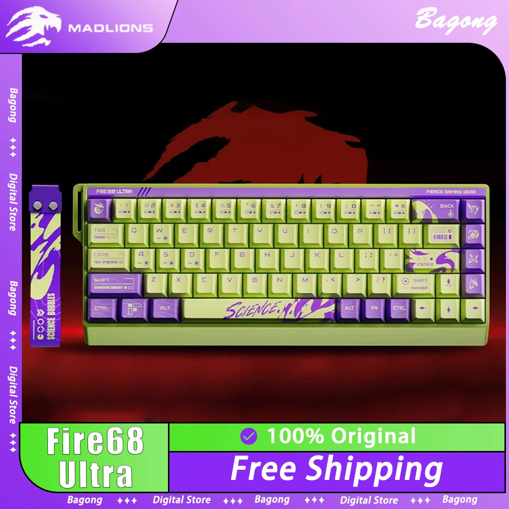 MADLIONS Fire68/Fire68 Ultra Magnetic Switch Keyboard 8K Wired Gaming Keyboard Trigger RT0.01mm Rapid Custom PC Gamer Accessory
MADLIONS Fire68/Fire68 Ultra Magnetic Switch Keyboard 8K Wired Gaming Keyboard Trigger RT0.01mm Rapid Custom PC Gamer Accessory