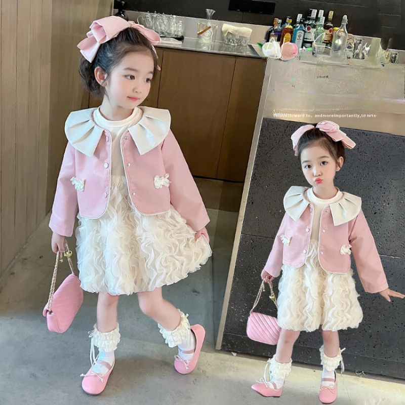 Girls Suits Leather Princess Dress Set New Baby Autumn Girls Autumn Two-piece Set Korean Sweet Style Fashion Simple Casual Suits
Girls Suits Leather Princess Dress Set New Baby Autumn Girls Autumn Two-piece Set Korean Sweet Style Fashion Simple Casual Suits