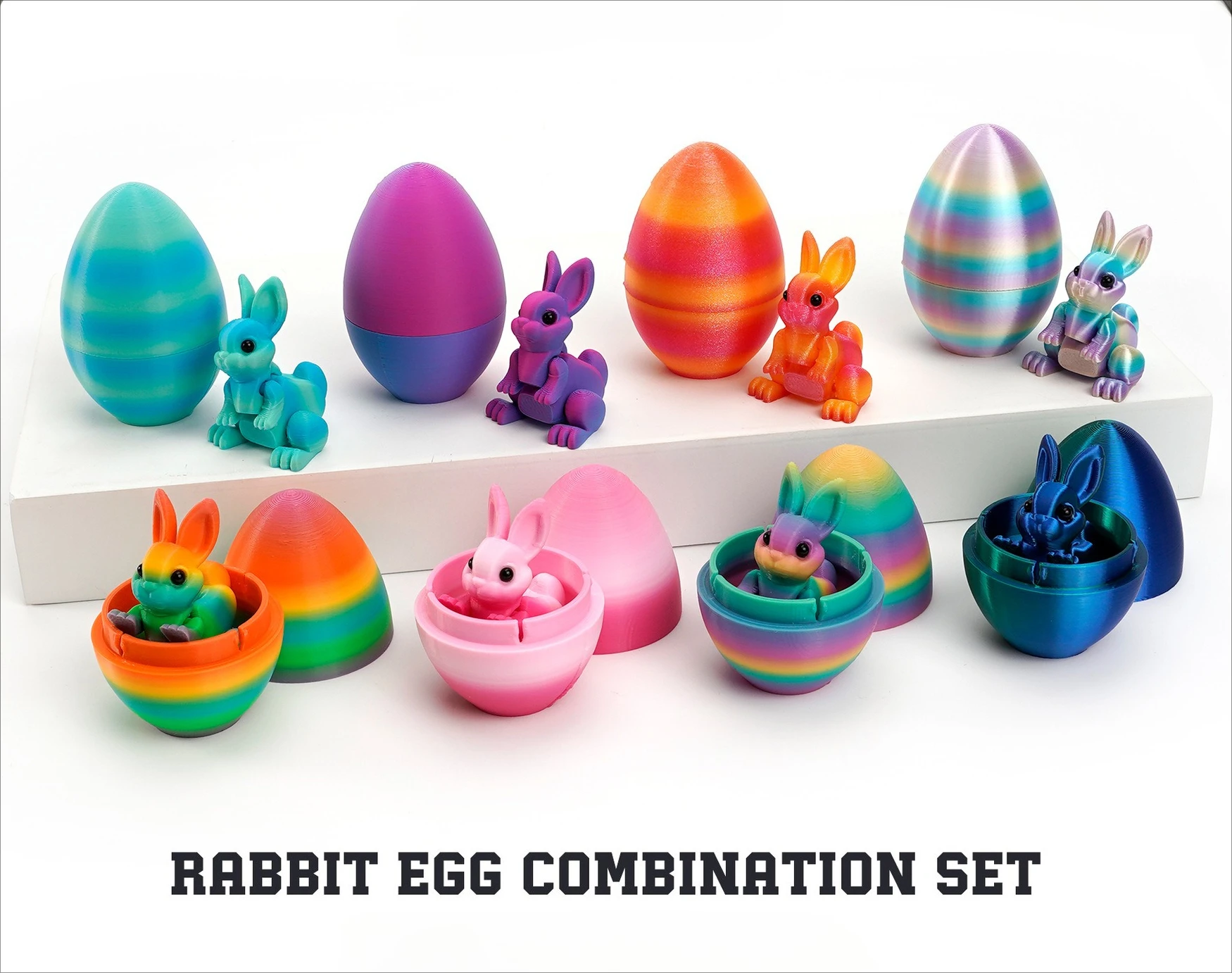 3D Printed Rabbit Eggs Figurines Toys Easter Rabbit Animal Model Toys Home Desktop Ornament Happy Easter Gift for Kids
3D Printed Rabbit Eggs Figurines Toys Easter Rabbit Animal Model Toys Home Desktop Ornament Happy Easter Gift for Kids