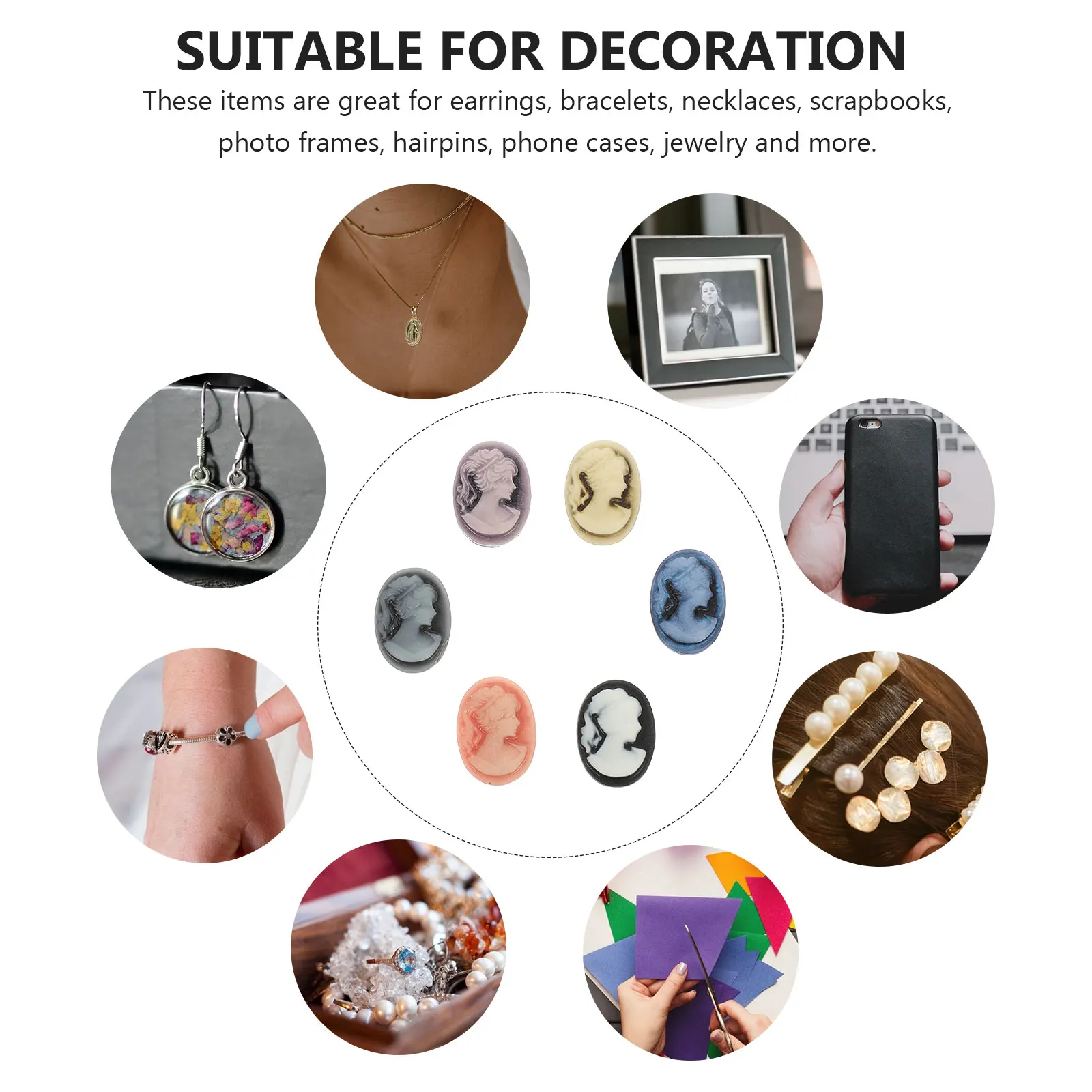 48pcs Lady Head Cameo Resin Flat Back Beads Diy Jewelry Making Supplies Decoration Accessories For Phone Case Photo Frame Ring
48pcs Lady Head Cameo Resin Flat Back Beads Diy Jewelry Making Supplies Decoration Accessories For Phone Case Photo Frame Ring