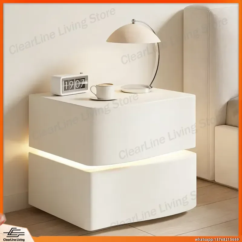 LED Bedside Table with 3 Drawers Modern High Gloss Finish Nightstand for Bedroom Storage Furniture Minimalist Scandinavian
LED Bedside Table with 3 Drawers Modern High Gloss Finish Nightstand for Bedroom Storage Furniture Minimalist Scandinavian