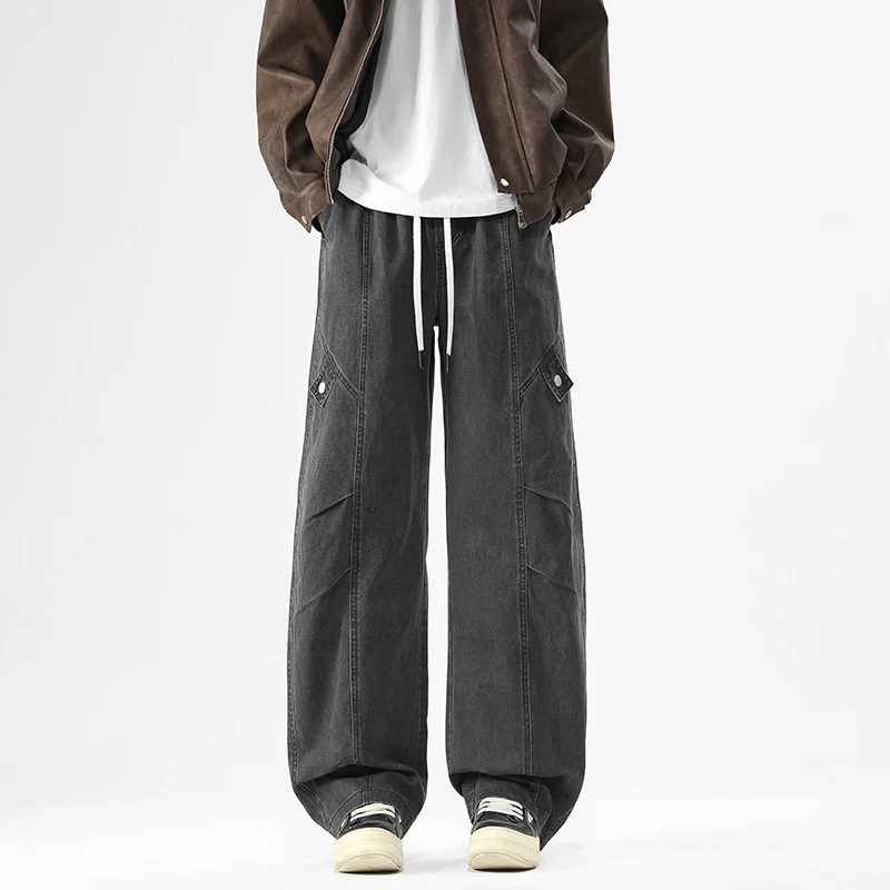 American Retro Waed Denim Pants Tapered Corduroy Patchwork Straight Leg Design Slimming Long Trousers Casual Cotton Jeans
American Retro Waed Denim Pants Tapered Corduroy Patchwork Straight Leg Design Slimming Long Trousers Casual Cotton Jeans