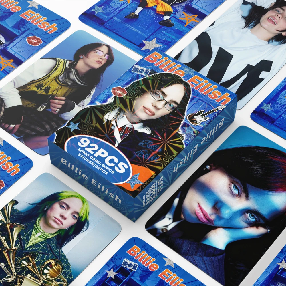 92 European and American style small cards, Bi Li photo cards, Billie Eilish, Billie Eilish, LOMO card gifts in stock
92 European and American style small cards, Bi Li photo cards, Billie Eilish, Billie Eilish, LOMO card gifts in stock