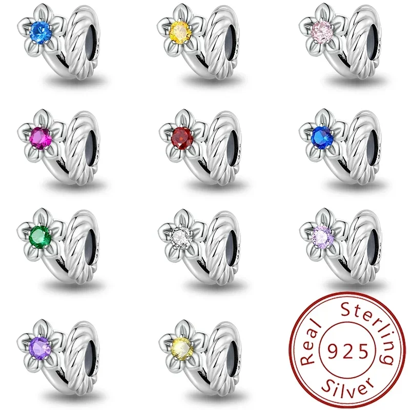 925 Sterling Silver Colorful Zircon Flower Series Charms Bead Fit Original Bracelets Bangles for Women DIY Fine Jewelry
925 Sterling Silver Colorful Zircon Flower Series Charms Bead Fit Original Bracelets Bangles for Women DIY Fine Jewelry