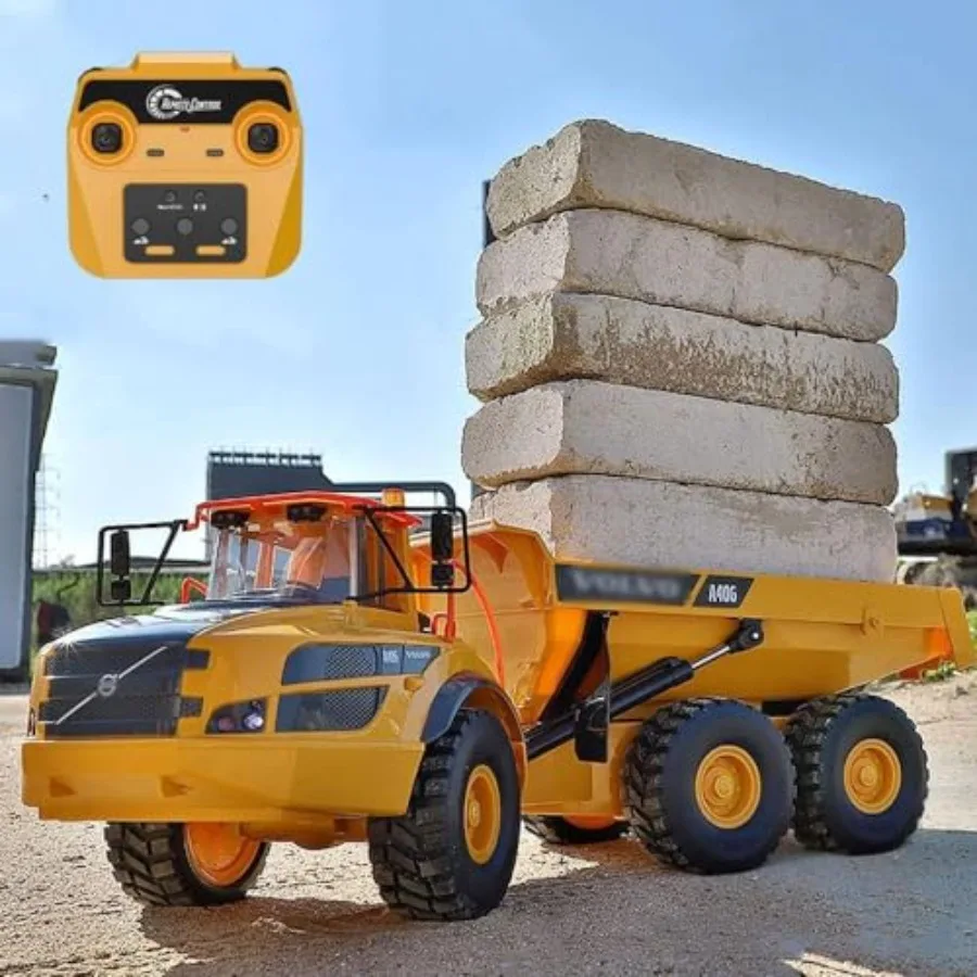 1/20 Large 23IN Electric Remote Control Dump Truck A40G 2.4G Simulated Acoustic-Optical RC Engineering Vehicle Model with 6-Whe
1/20 Large 23IN Electric Remote Control Dump Truck A40G 2.4G Simulated Acoustic-Optical RC Engineering Vehicle Model with 6-Whe