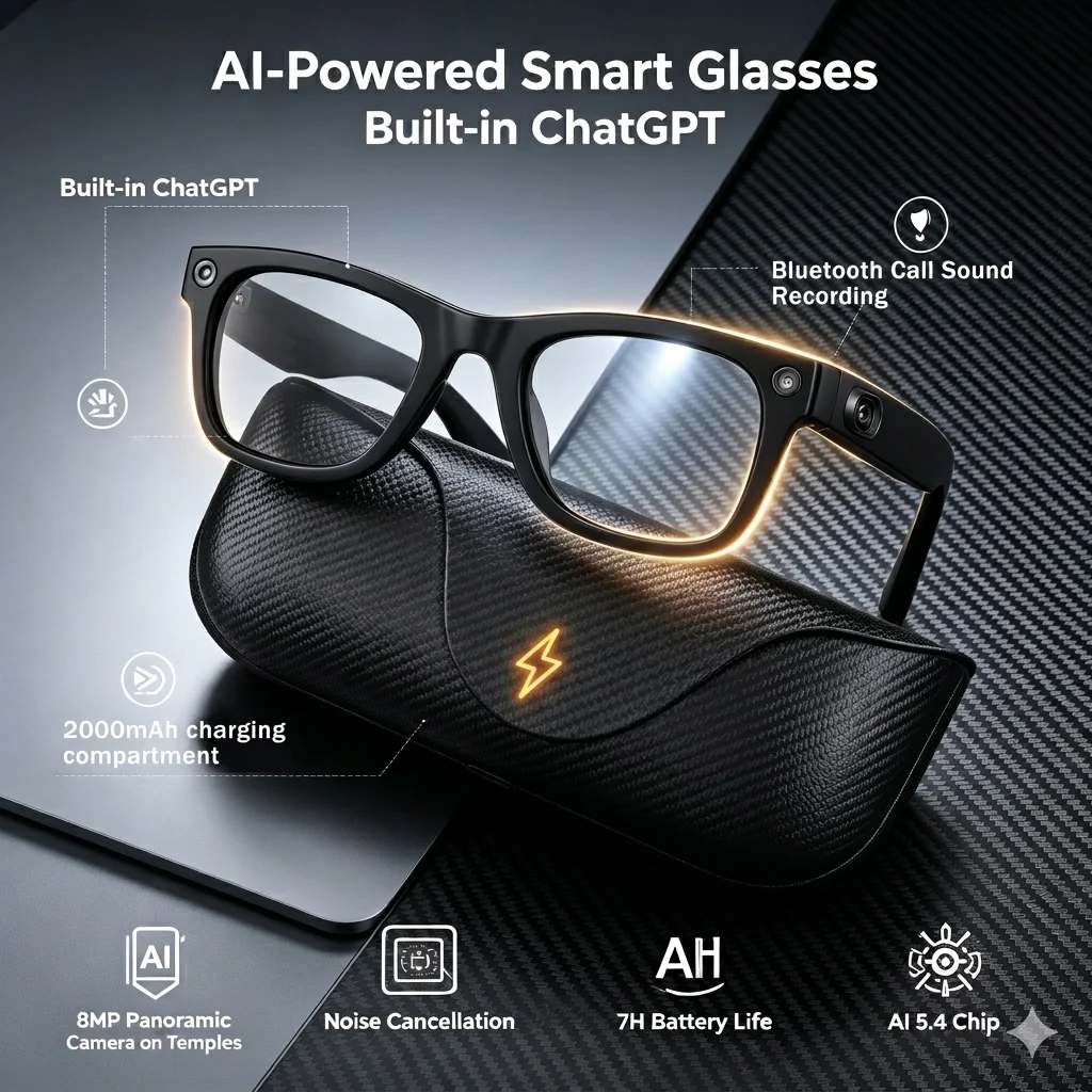 Умные очки AI NEW MT5 Ultra: очки для перевода в реальном времени, камера 800 МП, запись фото и видео, умные носимые устройства
Умные очки AI NEW MT5 Ultra: очки для перевода в реальном времени, камера 800 МП, запись фото и видео, умные носимые устройства