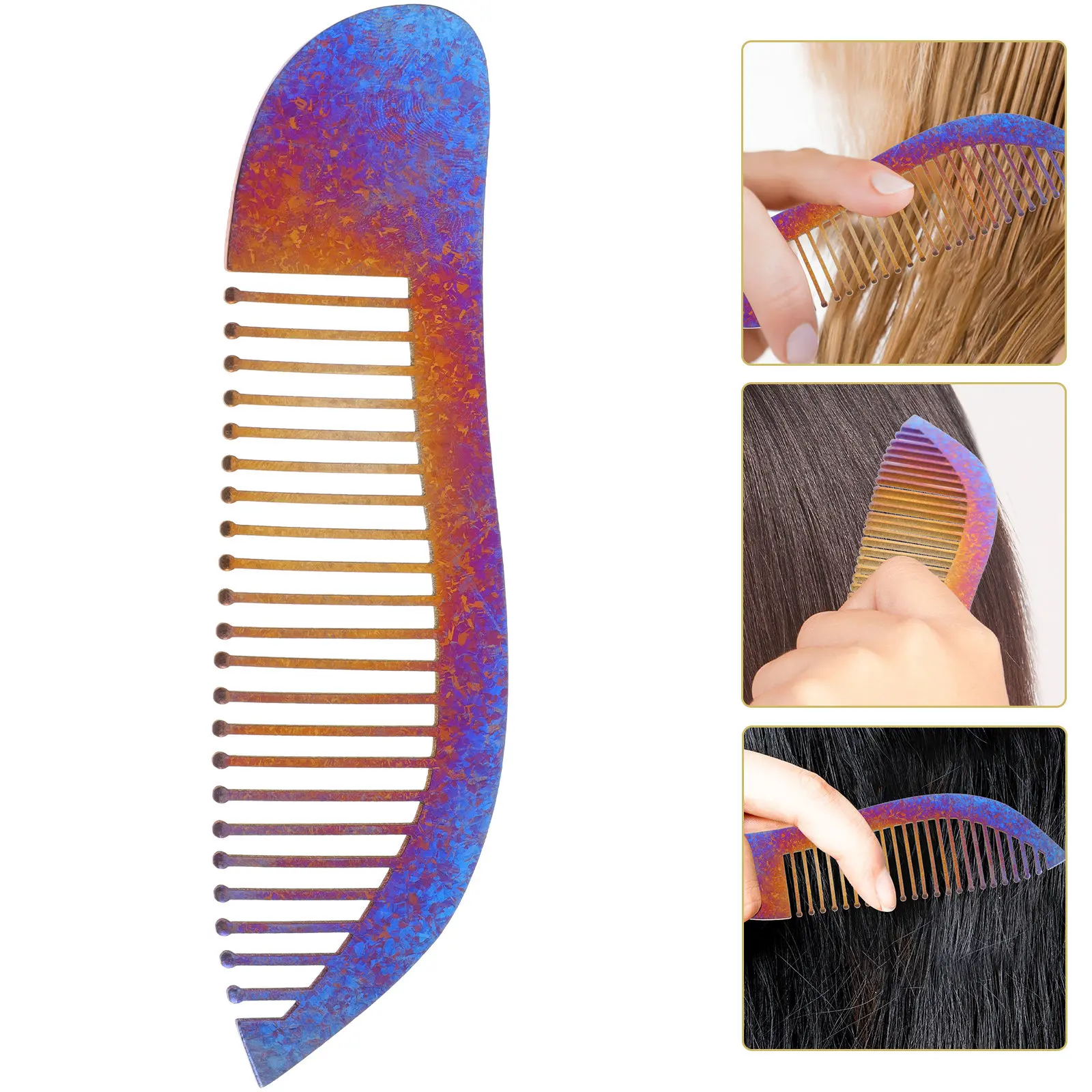 Colorful Fish Shape Styling Comb for Haircutting and Dyeing Premium Titanium Alloy Anti-Rust Wide Teeth Salon Hairdressing Comb
Colorful Fish Shape Styling Comb for Haircutting and Dyeing Premium Titanium Alloy Anti-Rust Wide Teeth Salon Hairdressing Comb