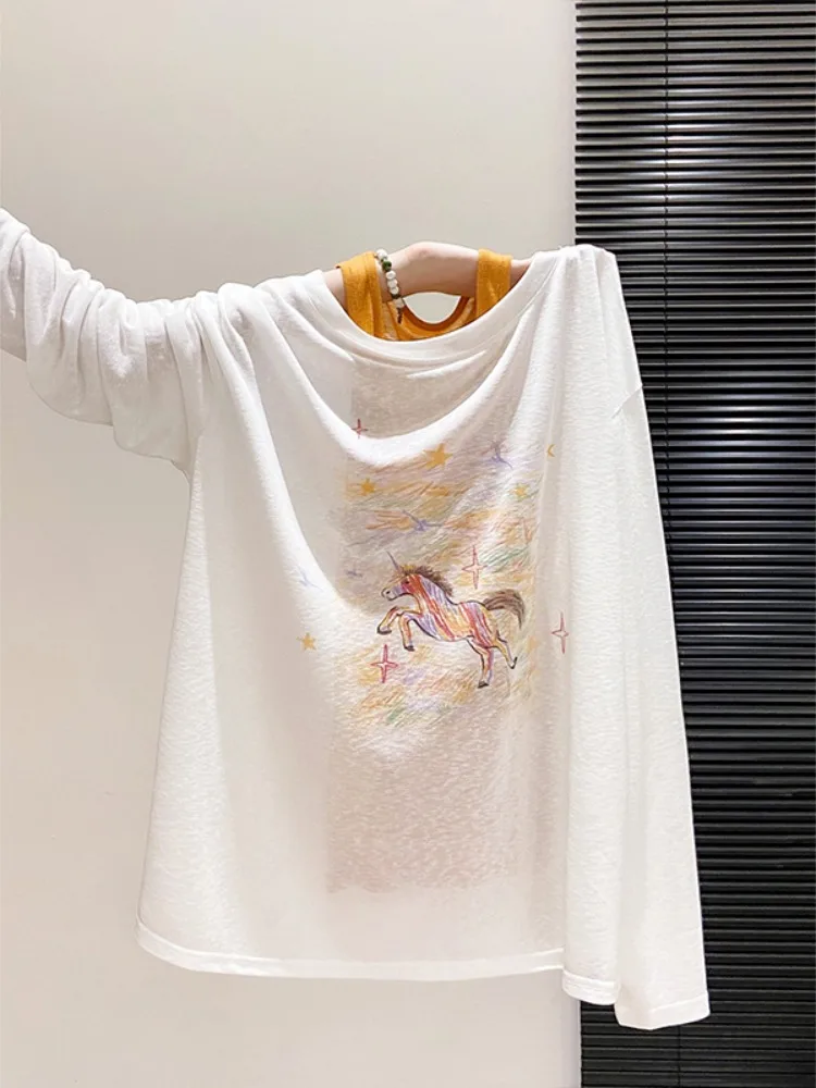 Korean Style Loose Feel Sun Protection Shirt Set Women Summer New Breathable Hand-Drawn Long Sleeve T-Shirt Vest Two-Pi...
Korean Style Loose Feel Sun Protection Shirt Set Women Summer New Breathable Hand-Drawn Long Sleeve T-Shirt Vest Two-Pi...