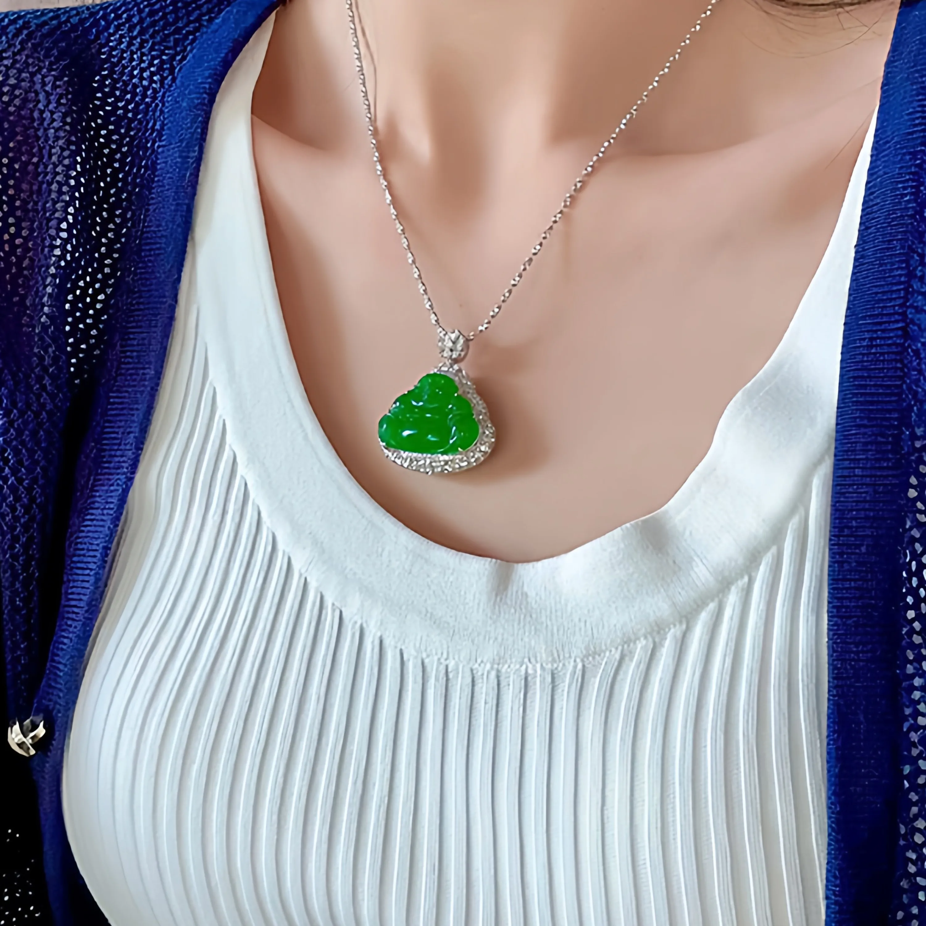 Нефритовый кулон: Ледяной фиолетово-зеленый нефритовый кулон, Нефритовый кулон Будда Майтрея
Нефритовый кулон: Ледяной фиолетово-зеленый нефритовый кулон, Нефритовый кулон Будда Майтрея