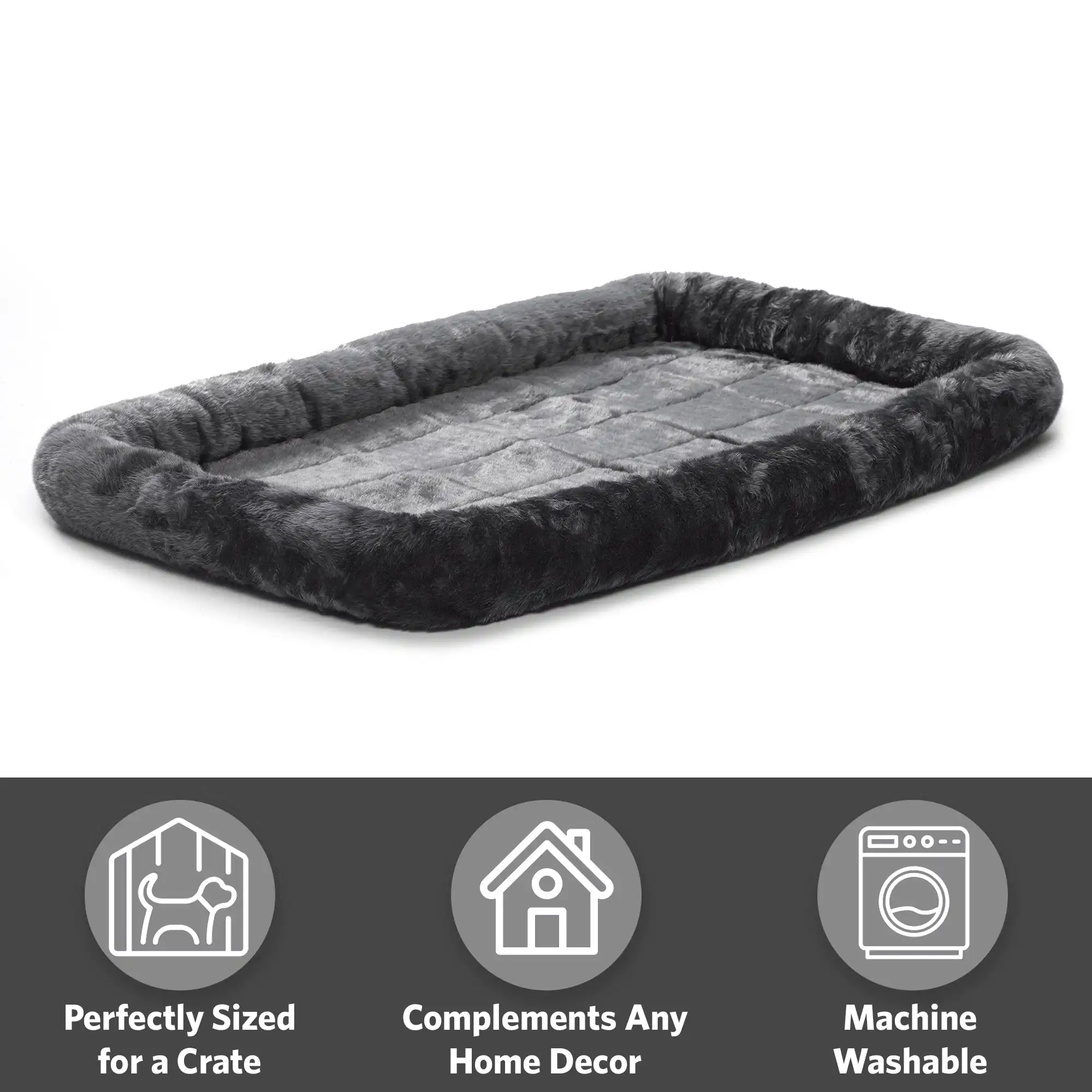 Midwest Homes for Pets / Quiettime Gray Fleece, Plush Bolstered Bed/ Fits 48-Inch Crate/ Model-40248
Midwest Homes for Pets / Quiettime Gray Fleece, Plush Bolstered Bed/ Fits 48-Inch Crate/ Model-40248