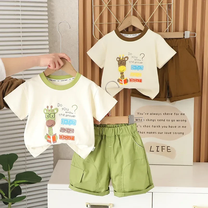 New Summer Baby Girls Clothes Suit Children Boys T-Shirt Shorts 2Pcs/Sets Toddler Clothing Infant Cotton Costume Kids Tracksuits
New Summer Baby Girls Clothes Suit Children Boys T-Shirt Shorts 2Pcs/Sets Toddler Clothing Infant Cotton Costume Kids Tracksuits