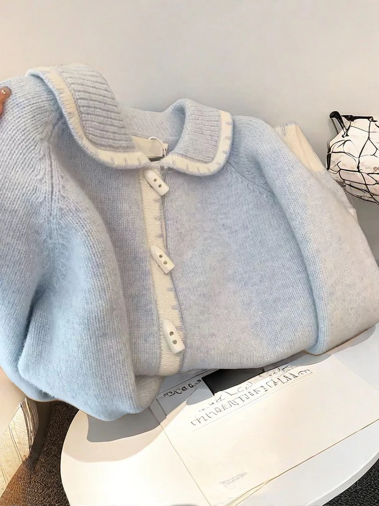 Мягкий вязаный свитер-кардиган Sweet Sle с пуговицами-клыками для женщин, осенне-зимний, с длинными рукавами, стандартный крой, цветной
Мягкий вязаный свитер-кардиган Sweet Sle с пуговицами-клыками для женщин, осенне-зимний, с длинными рукавами, стандартный крой, цветной