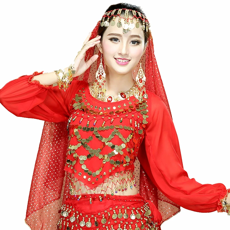 New Indian Dance Women Belly Dance Flare Sleeve Top Shirt Dance Wear Lace-up Back Irregular Hem Sequins Performance Crop Top
New Indian Dance Women Belly Dance Flare Sleeve Top Shirt Dance Wear Lace-up Back Irregular Hem Sequins Performance Crop Top