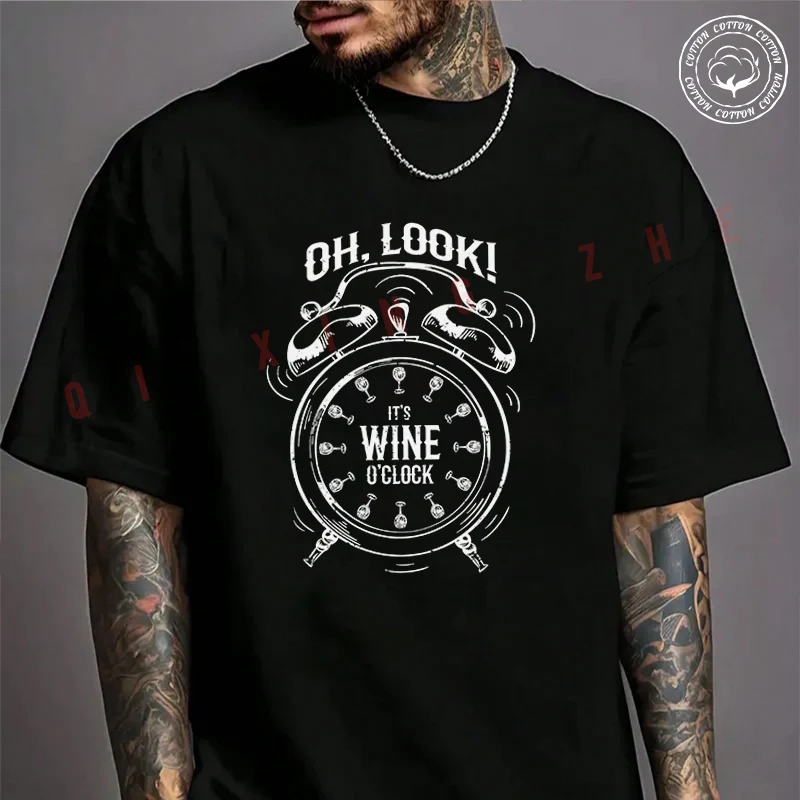 Oh Look It's Wine O'clock Design Motorcycle Men's Fashion T-shirt Cotton Casual Summer Comfortable Short Sleeve Tops
Oh Look It's Wine O'clock Design Motorcycle Men's Fashion T-shirt Cotton Casual Summer Comfortable Short Sleeve Tops