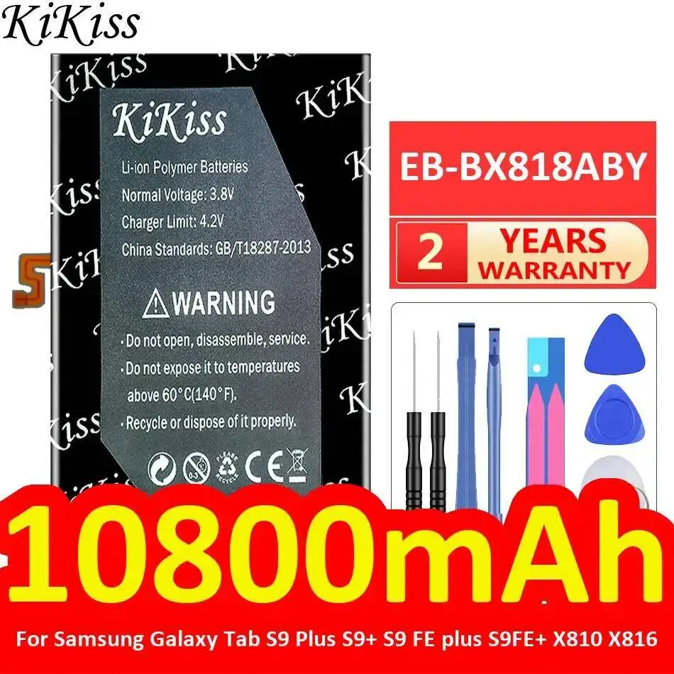 Высокоэффективный аккумулятор для планшета 10800 мАч EB-BX818ABY для Samsung Galaxy Tab S9 Plus S9+ FE S9FE+ X810 X816
Высокоэффективный аккумулятор для планшета 10800 мАч EB-BX818ABY для Samsung Galaxy Tab S9 Plus S9+ FE S9FE+ X810 X816