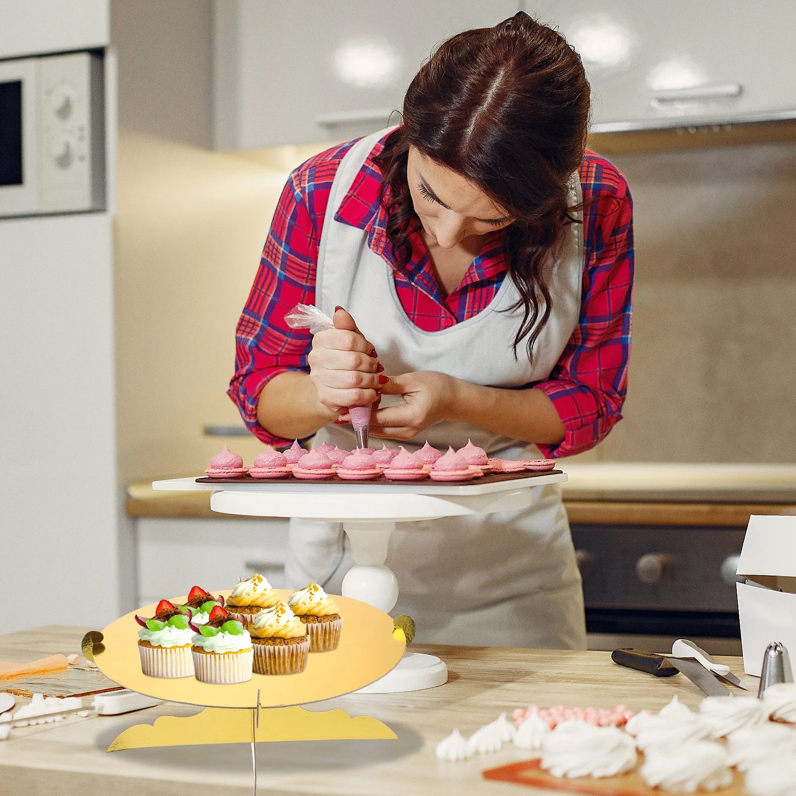 2Pcs Paper Cake Stands Round Shelf for Party Pastry Treats Decoration Event Dessert Stand Cake Stand
2Pcs Paper Cake Stands Round Shelf for Party Pastry Treats Decoration Event Dessert Stand Cake Stand