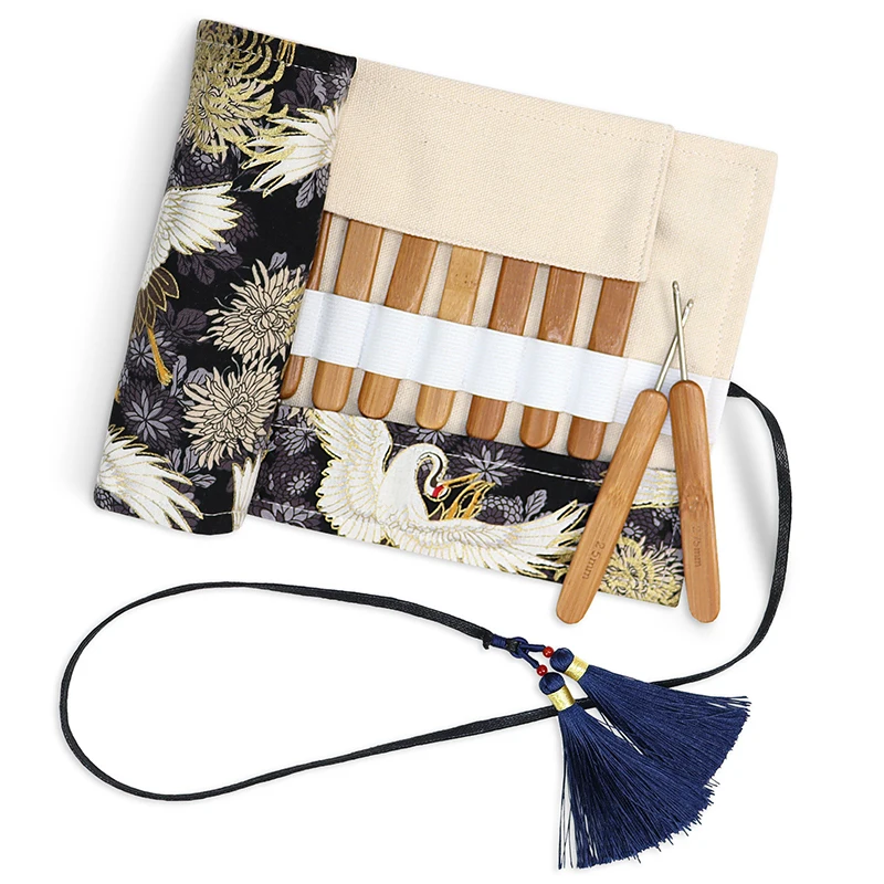 16-Slot Crochet Storage Bag Traditional Knitting Tool Holder Foldable Polyester Cotton Hooks Travel Portable Rolling Case Empty
16-Slot Crochet Storage Bag Traditional Knitting Tool Holder Foldable Polyester Cotton Hooks Travel Portable Rolling Case Empty