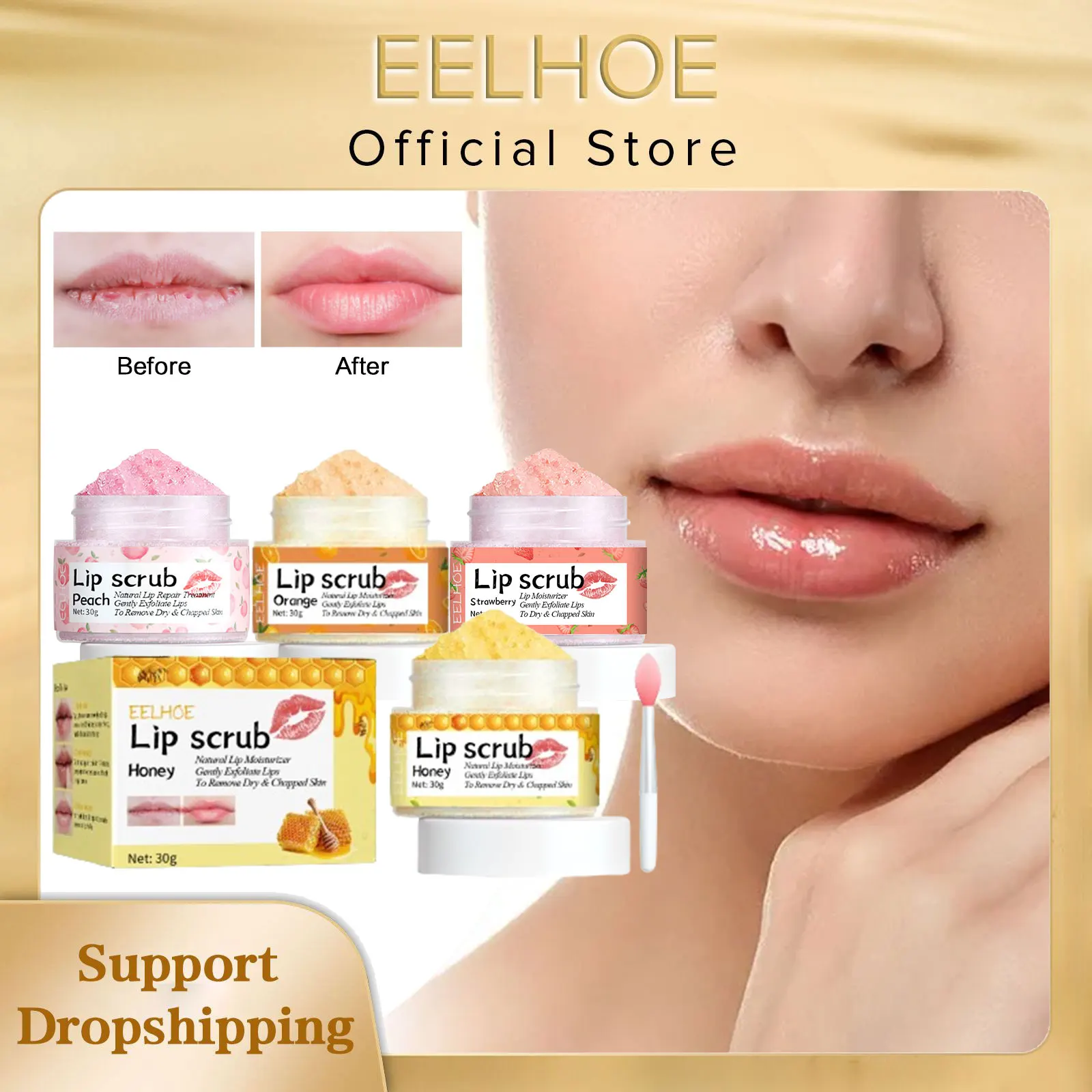 EELHOE Pink Lips Scrub Exfoliator Dead Skin Removal Lightening Fade Lip Lines Anti Dryness Moisturizing Makeup Lip Care Products
EELHOE Pink Lips Scrub Exfoliator Dead Skin Removal Lightening Fade Lip Lines Anti Dryness Moisturizing Makeup Lip Care Products
