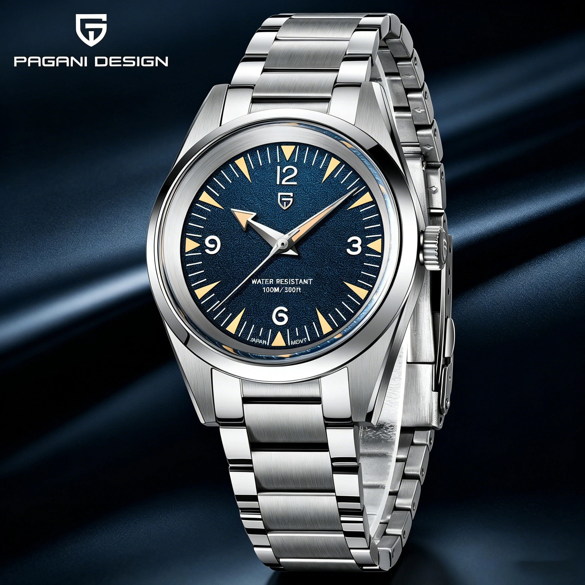 PAGANI DESIGN New Mens Watch 38mm Quartz Wristwatch VK31 Movement Sapphire Stainless Steel 100m Waterproof Simple Watch
PAGANI DESIGN New Mens Watch 38mm Quartz Wristwatch VK31 Movement Sapphire Stainless Steel 100m Waterproof Simple Watch