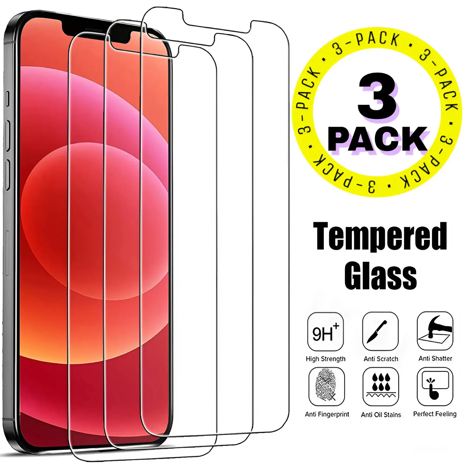 3PCS Tempered Glass Screen Protector Film For iPhone 17 16 15 14 13 Pro Max Air 14 15 16 Plus 12 11 Pro XS XR
3PCS Tempered Glass Screen Protector Film For iPhone 17 16 15 14 13 Pro Max Air 14 15 16 Plus 12 11 Pro XS XR