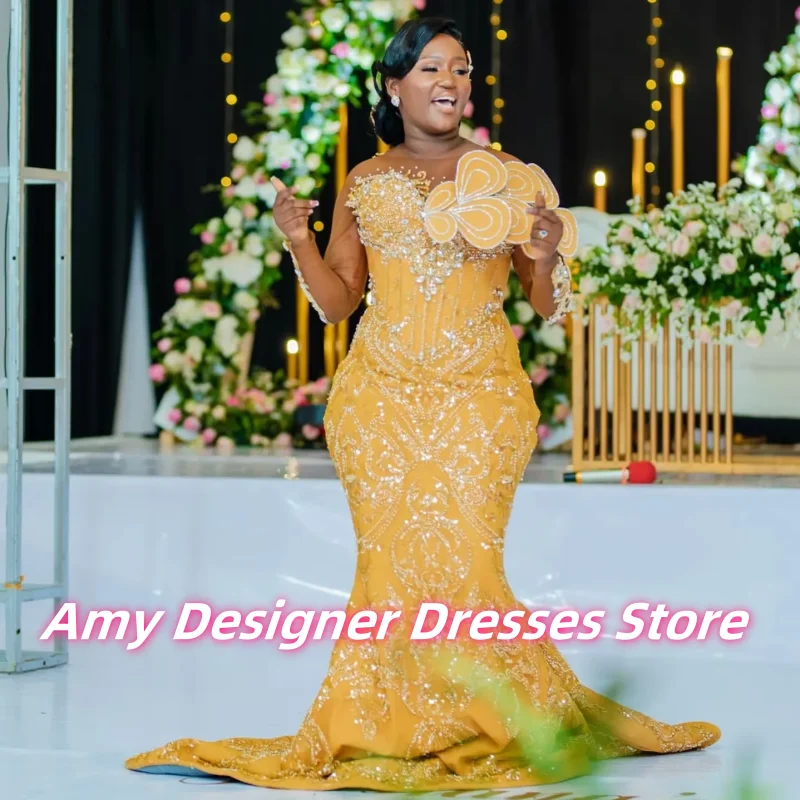 African Long Elegant Mermaid Evening Dresses For Black Girls Exquisite Rhinestone Prom Gowns Birthday Party Dress Customized
African Long Elegant Mermaid Evening Dresses For Black Girls Exquisite Rhinestone Prom Gowns Birthday Party Dress Customized