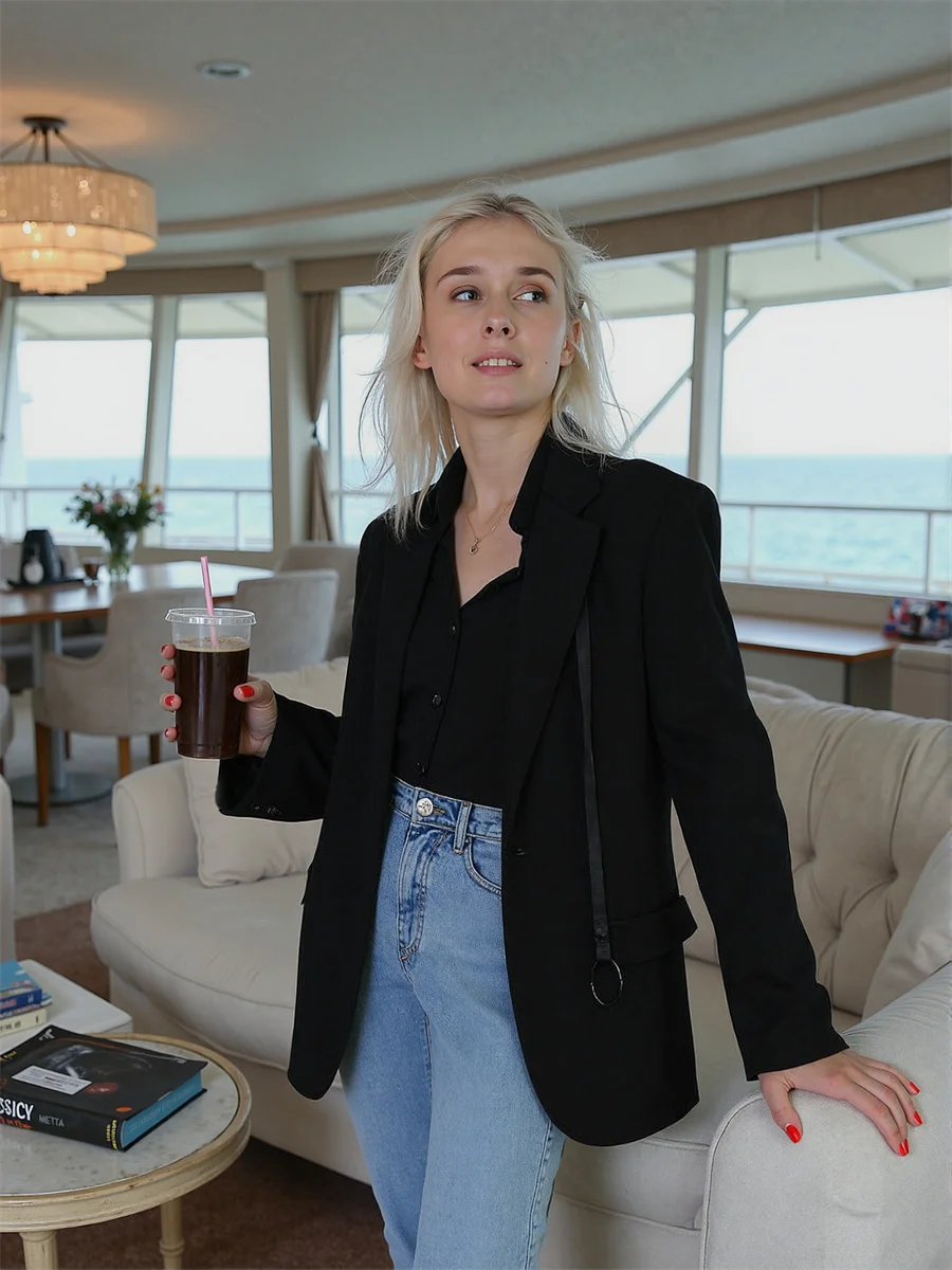 Однобортные классические пиджаки для женщин, женская одежда, более тонкая богиня дофамина на молнии, дизайн Tempeament, дышащий
Однобортные классические пиджаки для женщин, женская одежда, более тонкая богиня дофамина на молнии, дизайн Tempeament, дышащий