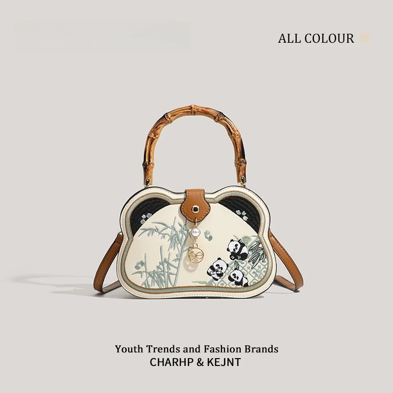 CHARHP&KEJNT Bamboo Style Crossbody Bag for Women New Cartoon Panda Pattern Shoulder Handbag Chinese Vintage Design
CHARHP&KEJNT Bamboo Style Crossbody Bag for Women New Cartoon Panda Pattern Shoulder Handbag Chinese Vintage Design