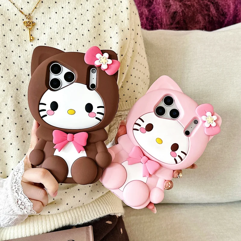 INS Cute Pink 3D Bow Hello Kitty Leg Stand Case for iPhone 13 14 15 16 17 Pro Max Cartoon Kitty soft Silicone Holder Cover
INS Cute Pink 3D Bow Hello Kitty Leg Stand Case for iPhone 13 14 15 16 17 Pro Max Cartoon Kitty soft Silicone Holder Cover