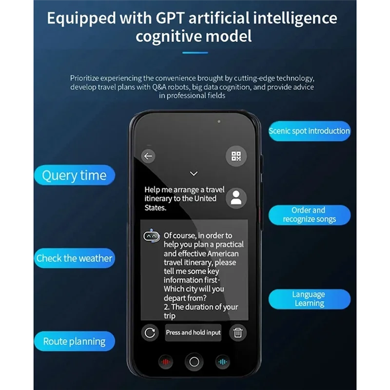-ABGQ D8 Интеллектуальный переводчик в автоном режиме, 18 языков, онлайн, 144 языки, фотоперевод, устройство для голосового перевода с искусственным интеллектом
-ABGQ D8 Интеллектуальный переводчик в автоном режиме, 18 языков, онлайн, 144 языки, фотоперевод, устройство для голосового перевода с искусственным интеллектом