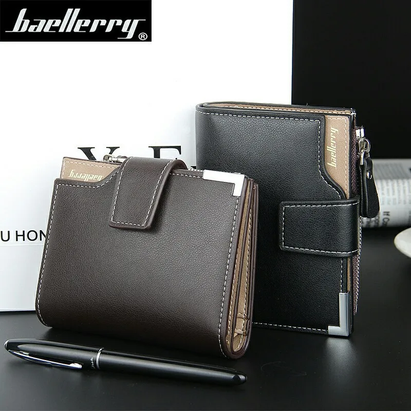 High Quality Casual Men's Short Wallet Zipper Buckle Tri-Fold Coin Purse Multifunctional Card Holder Male Clutch Purses Card Bag
High Quality Casual Men's Short Wallet Zipper Buckle Tri-Fold Coin Purse Multifunctional Card Holder Male Clutch Purses Card Bag