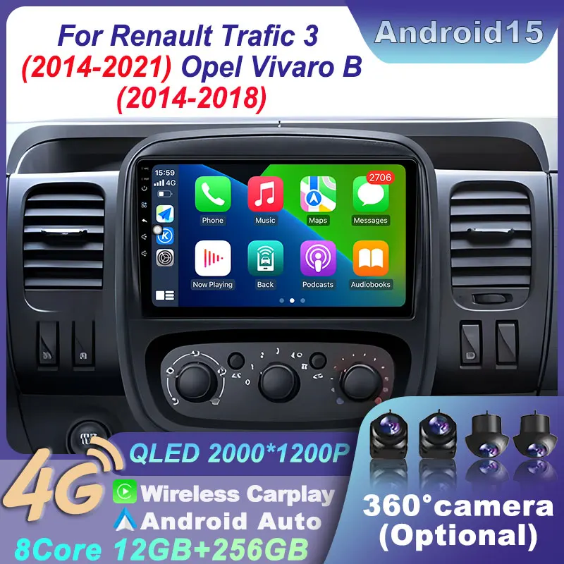 Wireless Multimedia Auto Player Car Radio Stereo For Renault Traffic 3 2014-2021 Opel Vivaro B 2014-2018 Android 15 Navigation
Wireless Multimedia Auto Player Car Radio Stereo For Renault Traffic 3 2014-2021 Opel Vivaro B 2014-2018 Android 15 Navigation