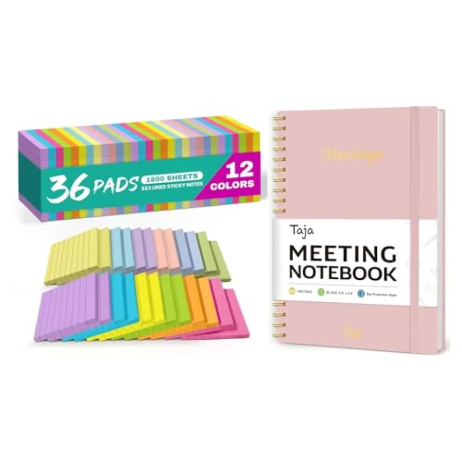 meeting notebook and Sticky Notes
meeting notebook and Sticky Notes