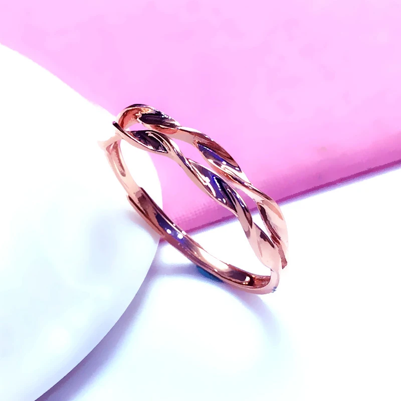 585 Purple Gold 14K Rose Gold Double Twisted rope design rings for women Classic Couple Engagement Light Luxury Jewelry Gift
585 Purple Gold 14K Rose Gold Double Twisted rope design rings for women Classic Couple Engagement Light Luxury Jewelry Gift