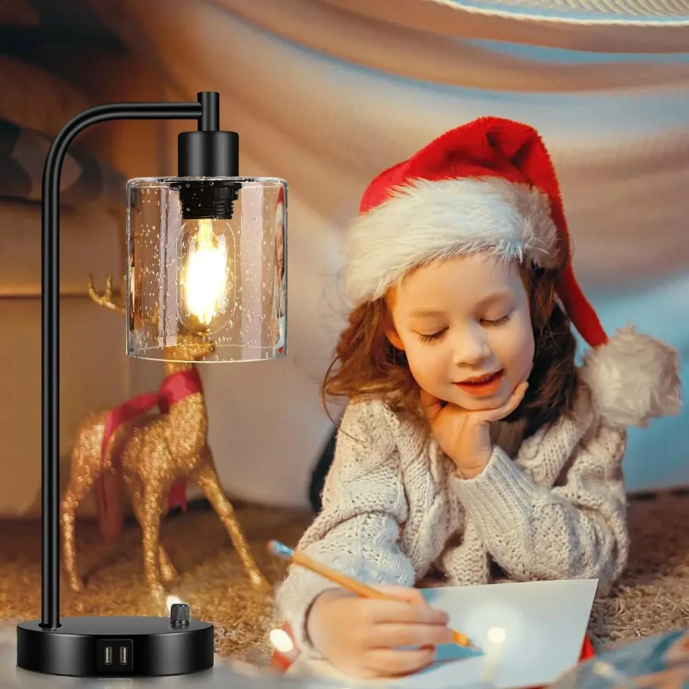 Set of 2 Industrial Table Lamps with 2 USB Port, Fully Stepless Dimmable Bedside Lamps for bedrooms, Nightstand Desk Lamp NEW
Set of 2 Industrial Table Lamps with 2 USB Port, Fully Stepless Dimmable Bedside Lamps for bedrooms, Nightstand Desk Lamp NEW